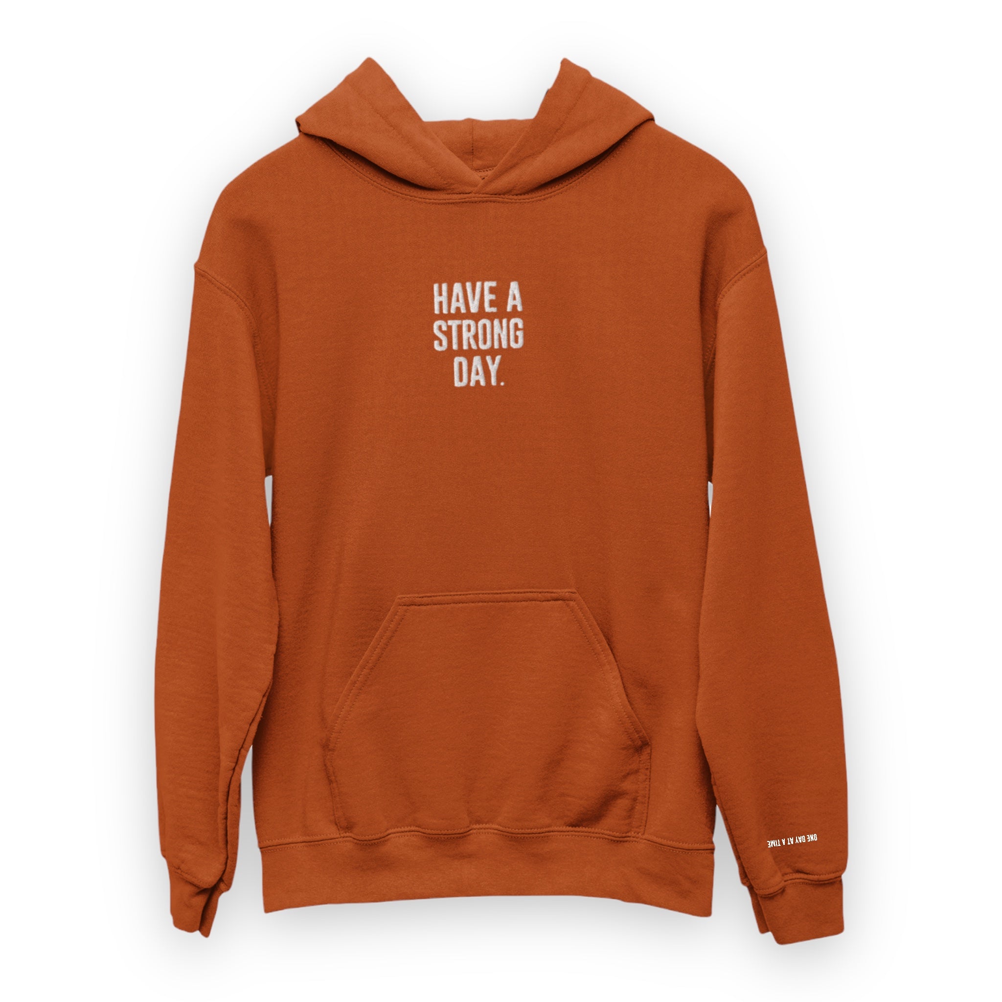 Premium Embroidered Testimony Hoodie - Clay