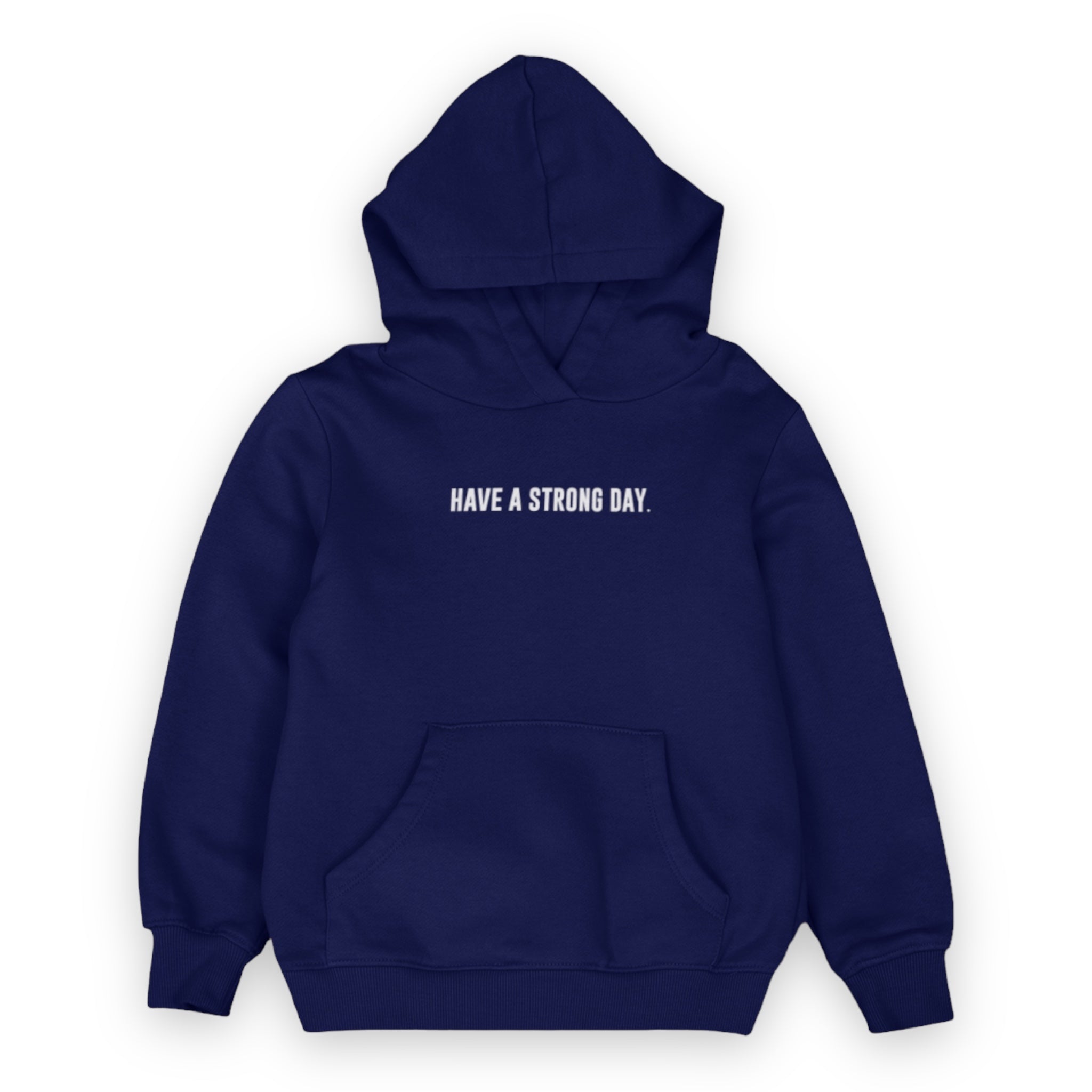 Youth Slogan Statement Hoodie - Navy