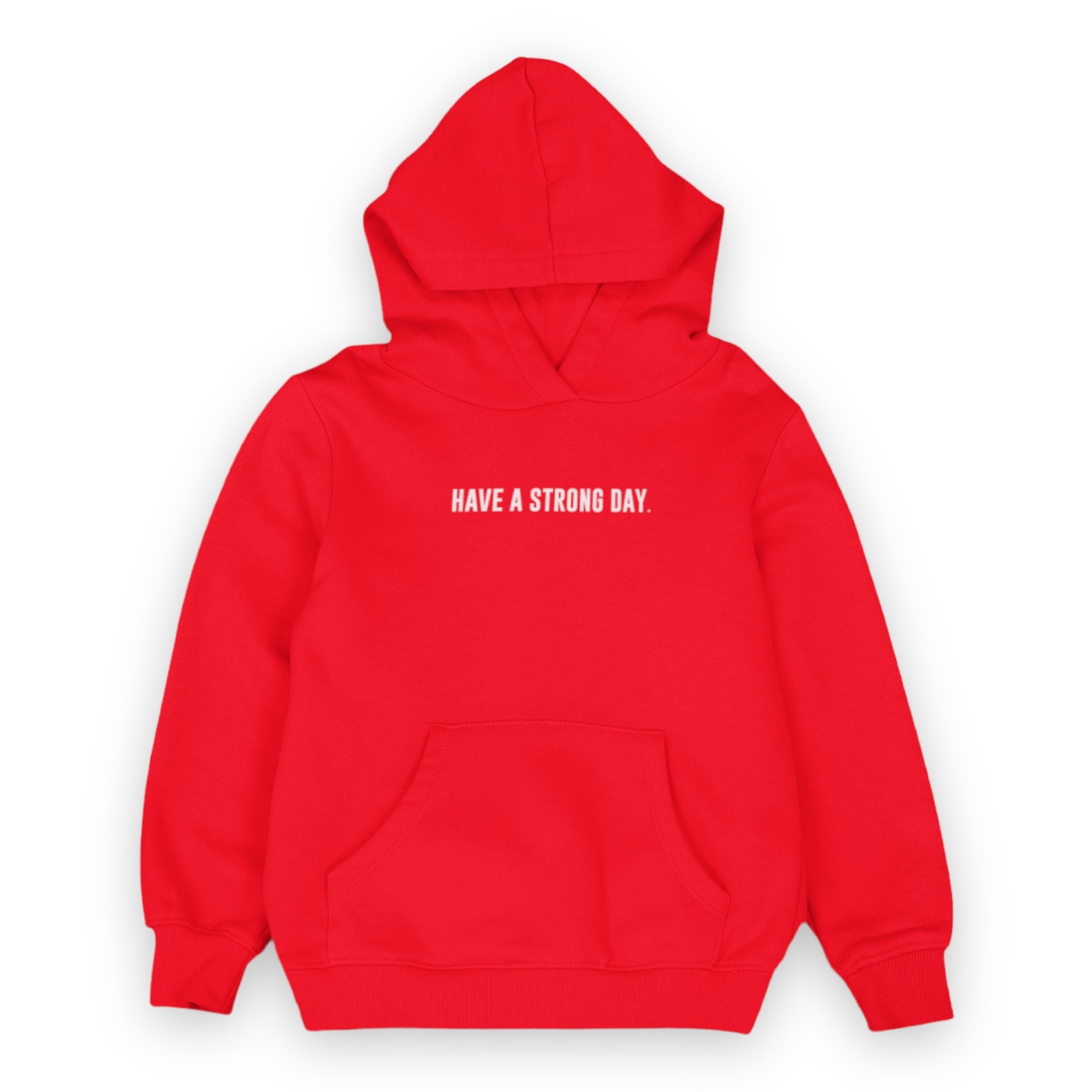 Youth Slogan Statement Hoodie - Red