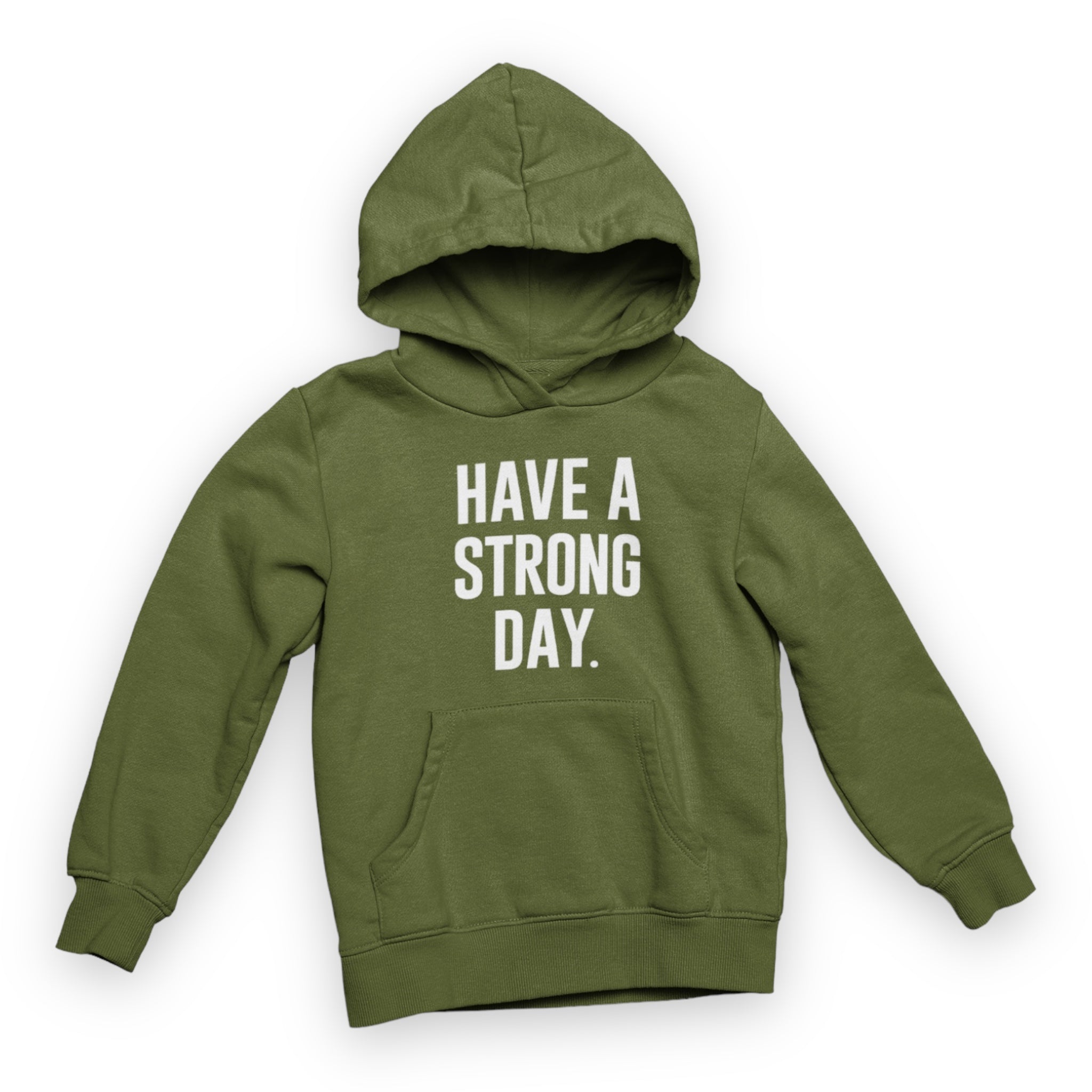 Slogan Statement Hoodie - Army