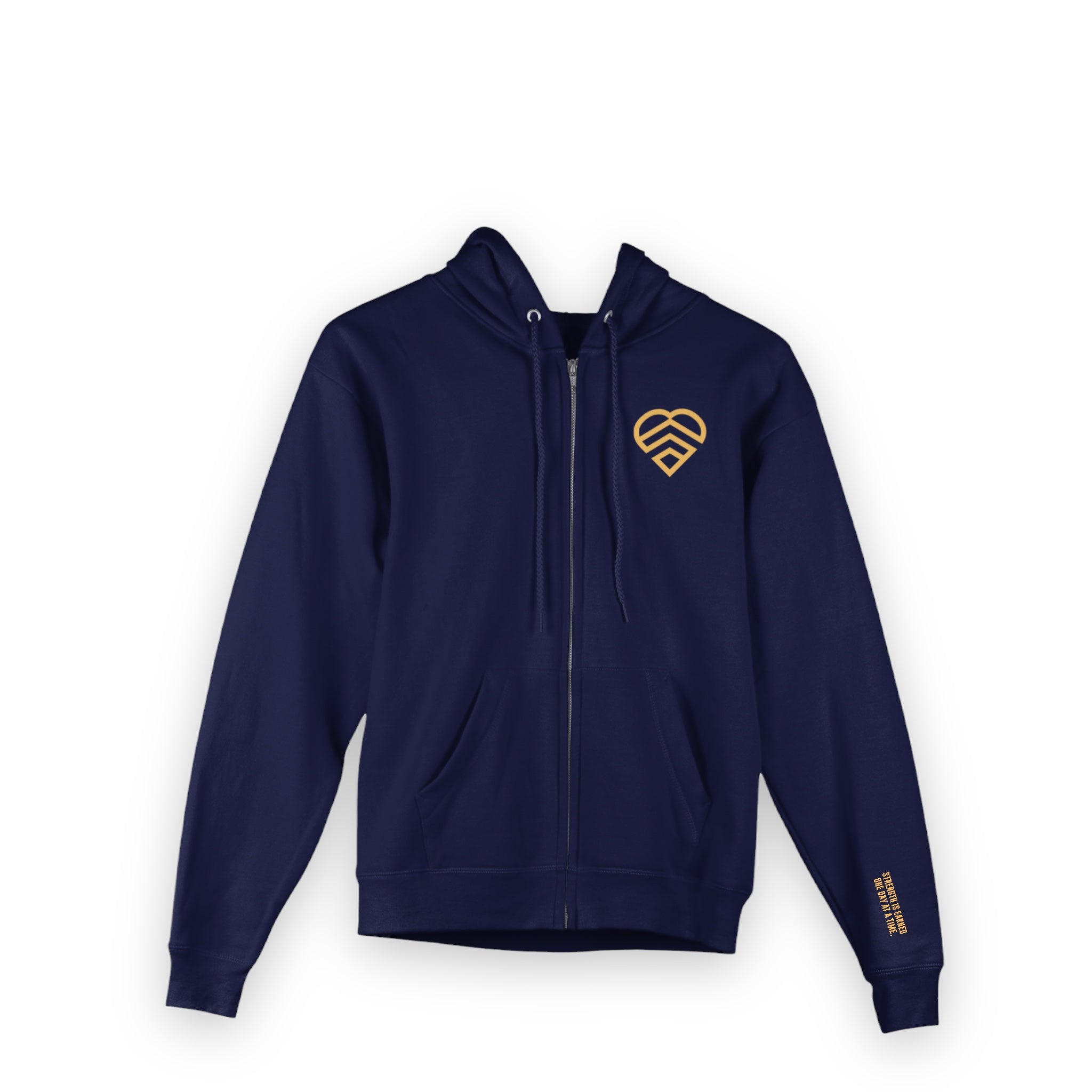 Mindset Club Zip Up Logo Hoodie - Navy