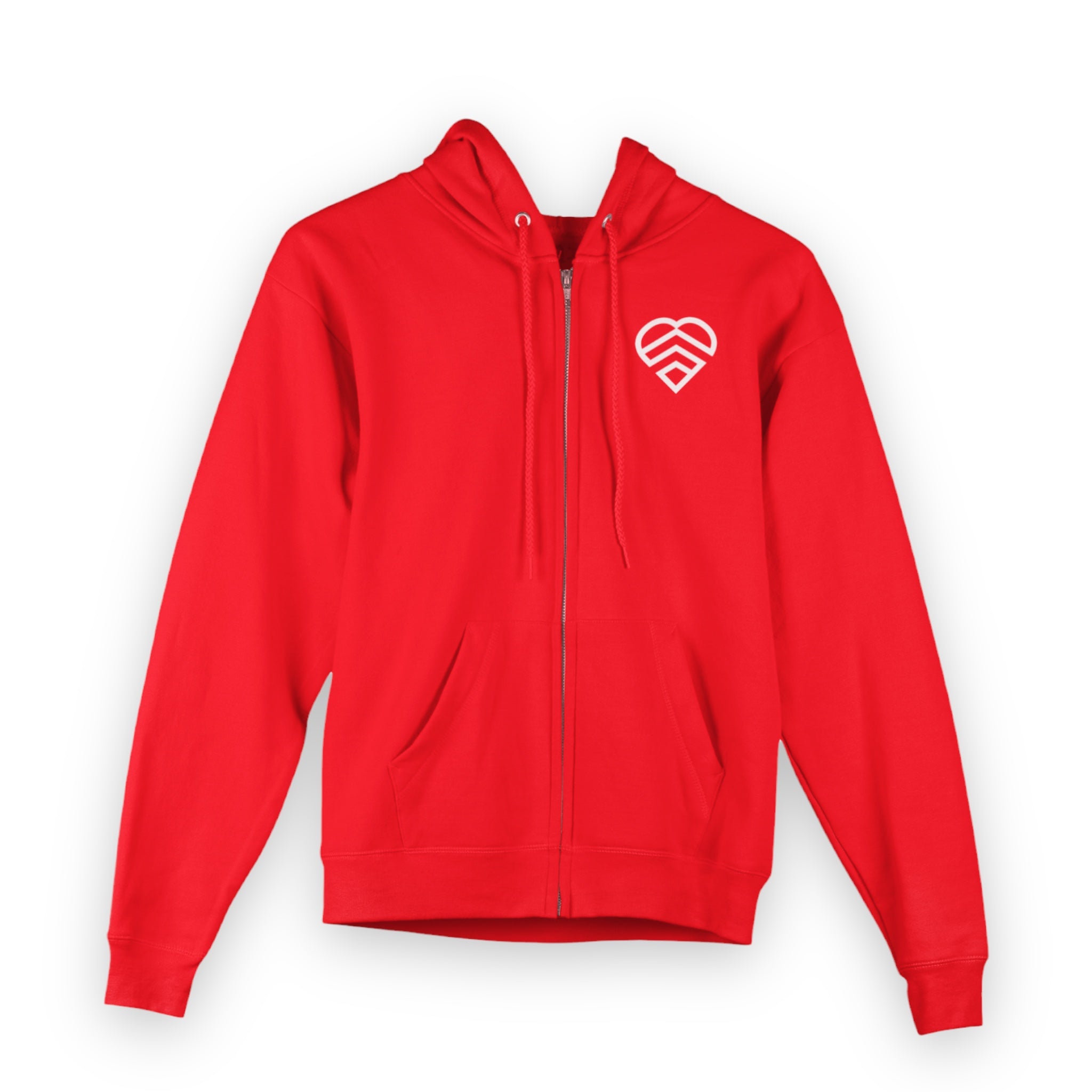 Mindset Club Zip Up Logo Hoodie - Red