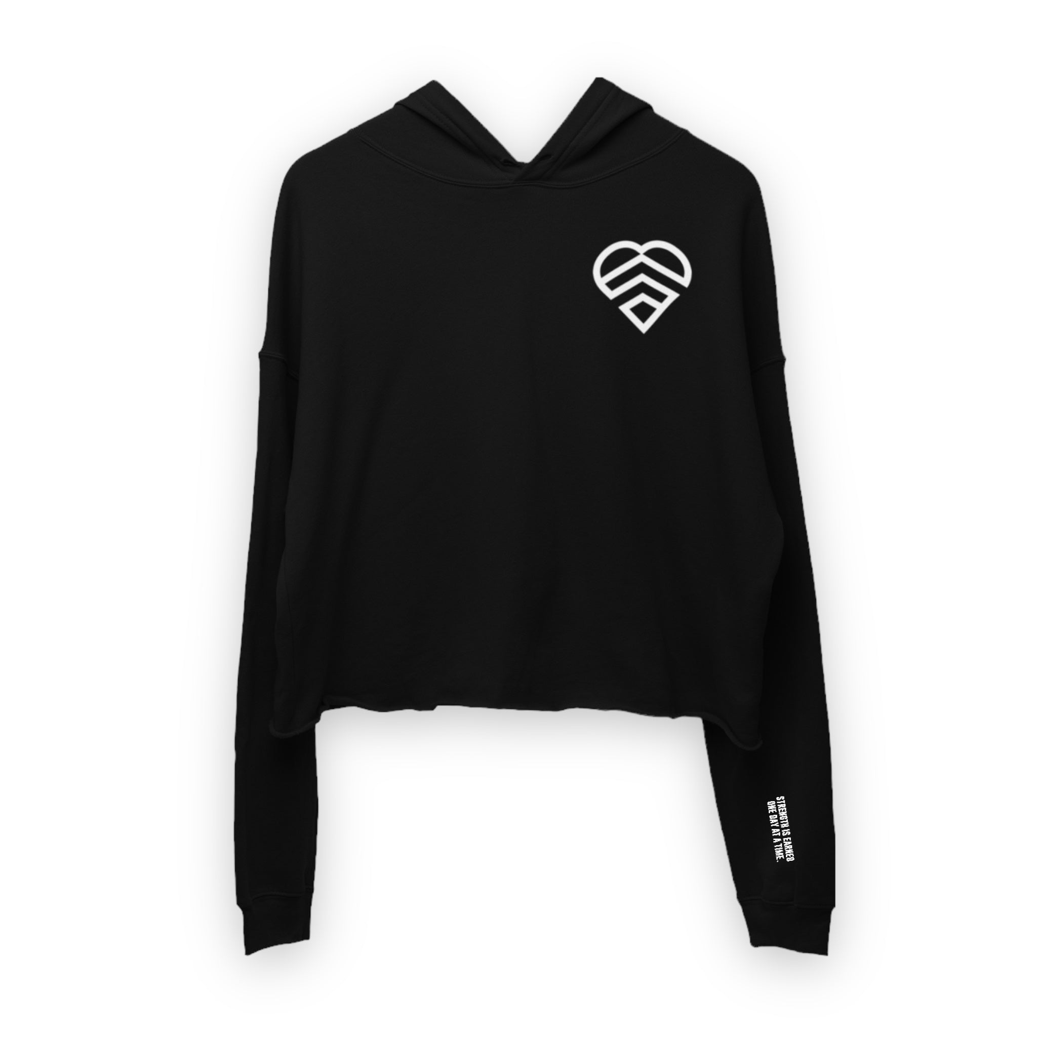 Women's Mindset Club Crop Logo Hoodie - Black