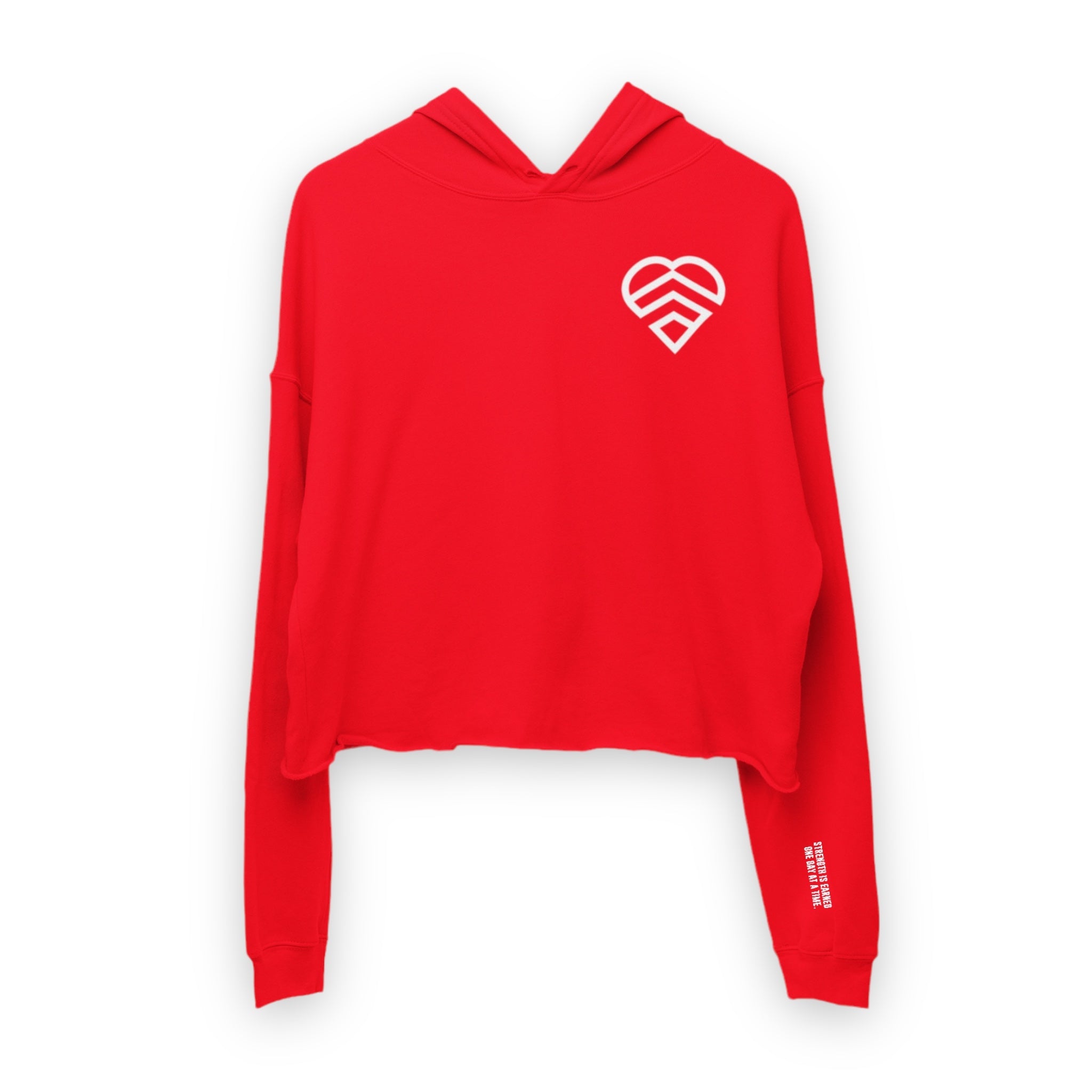 Women's Mindset Club Crop Logo Hoodie - Red