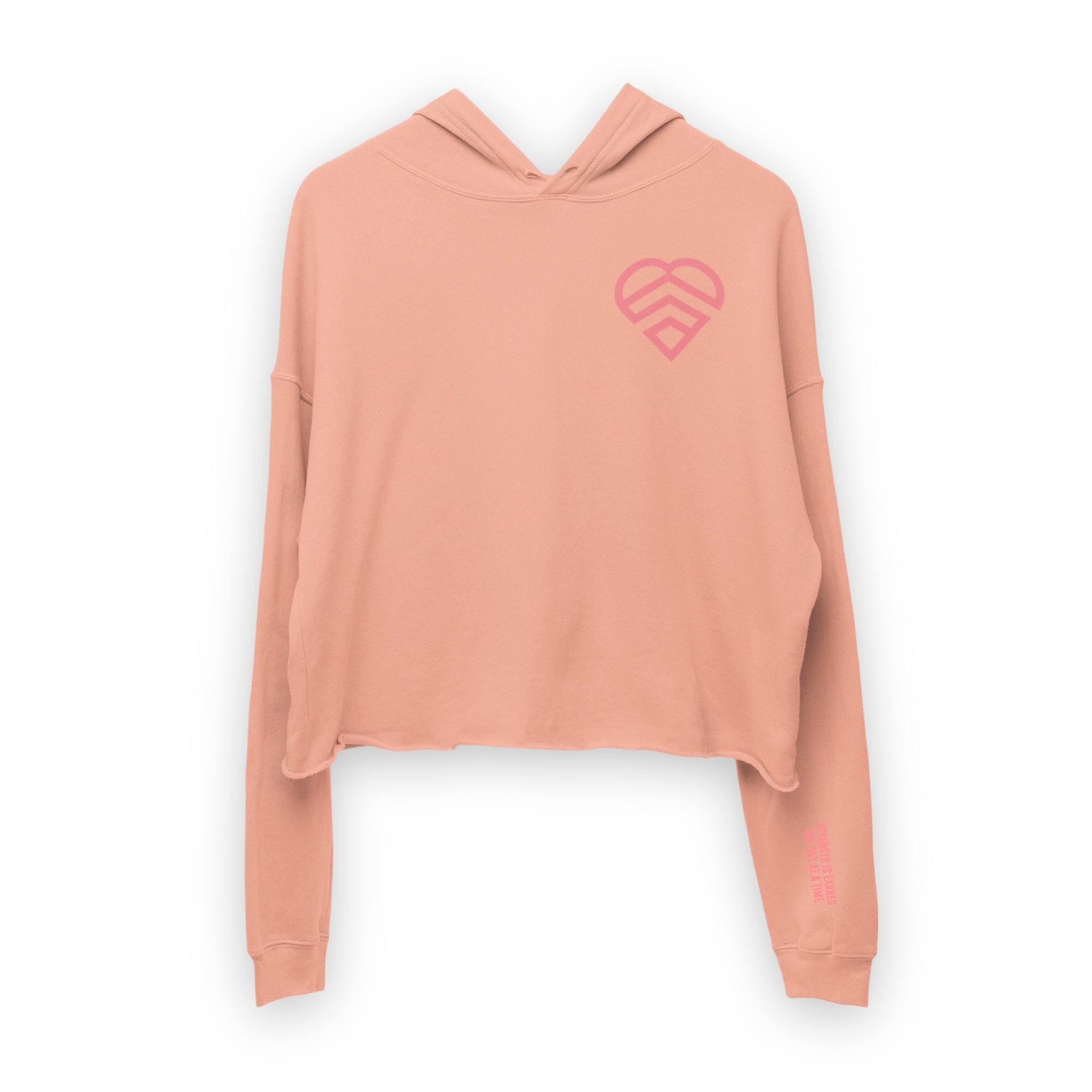 Women's Mindset Club Crop Logo Hoodie - Pink