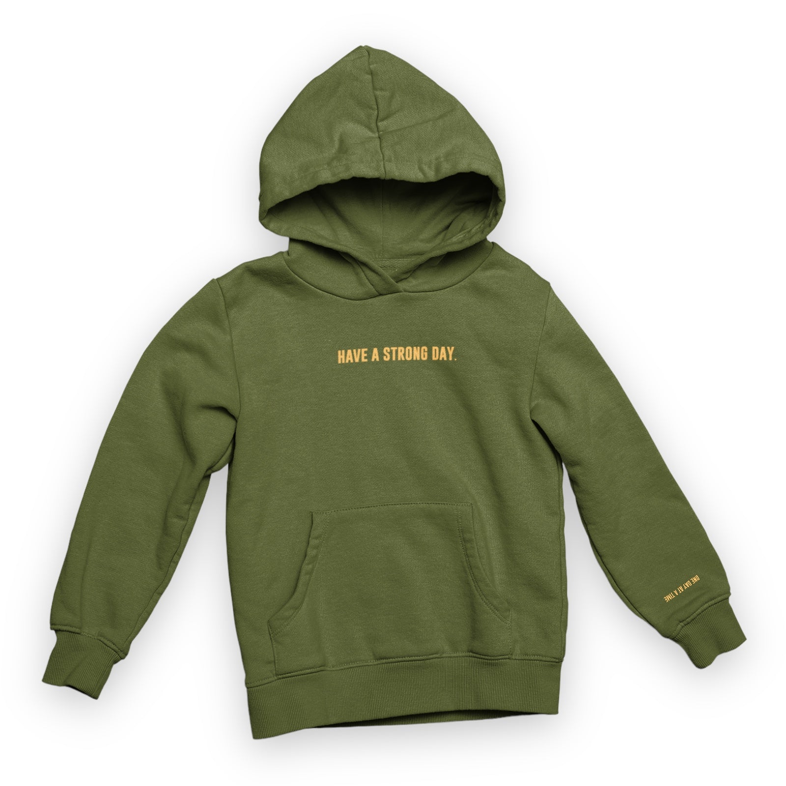 Slogan Statement Hoodie - Army