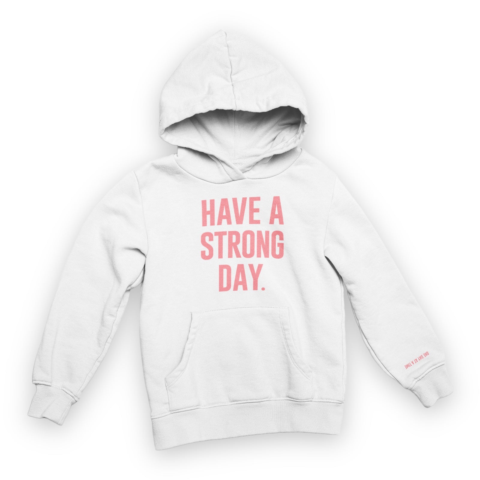 Slogan Testimony Hoodie - White & Pink