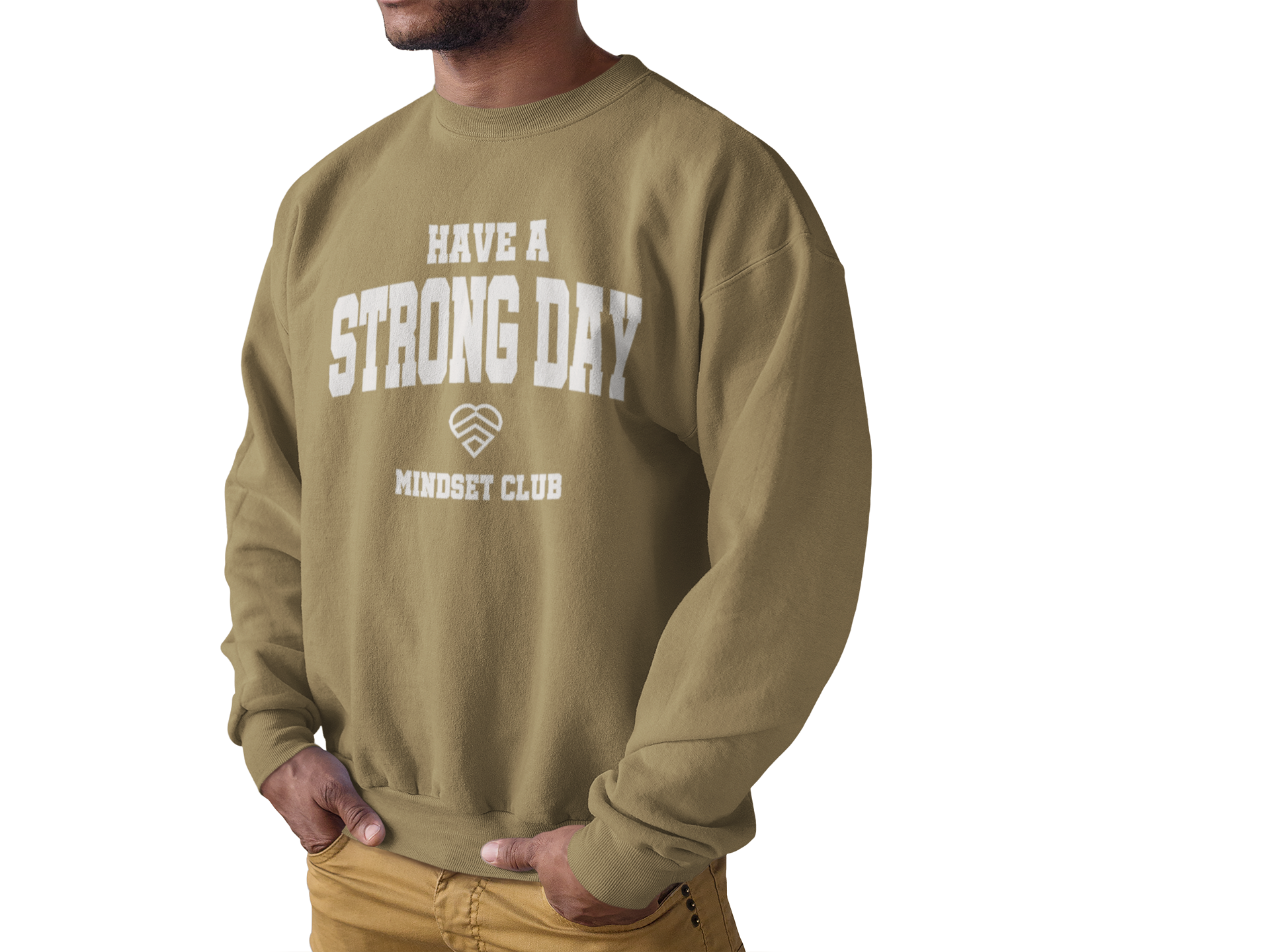 Mindset Club Statement Crewneck - Khaki