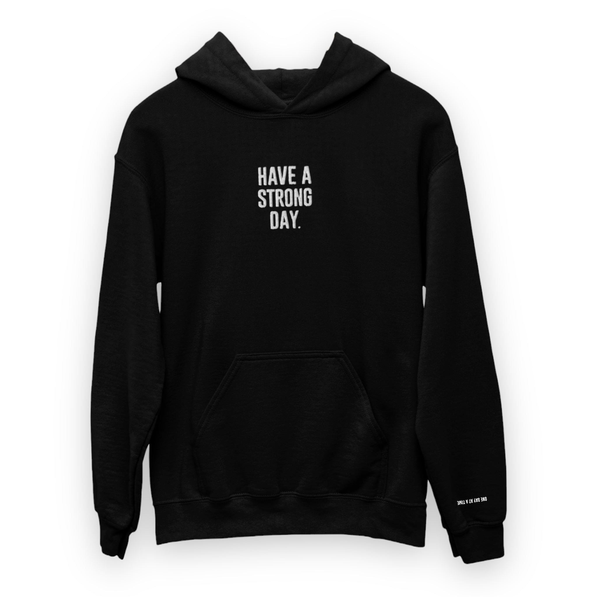 Premium Embroidered Testimony Hoodie - Black