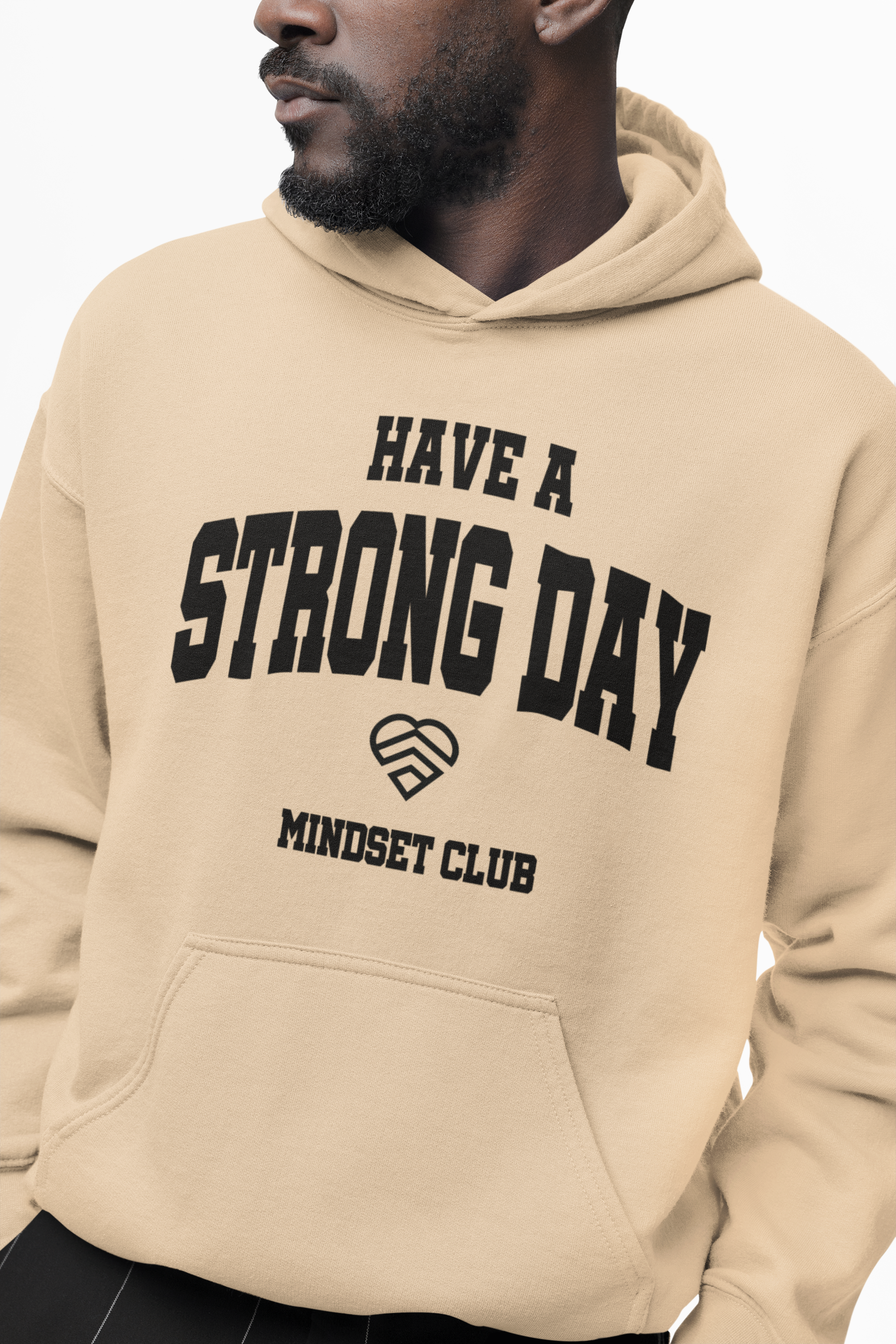 Mindset Club Statement Hoodie - Sand