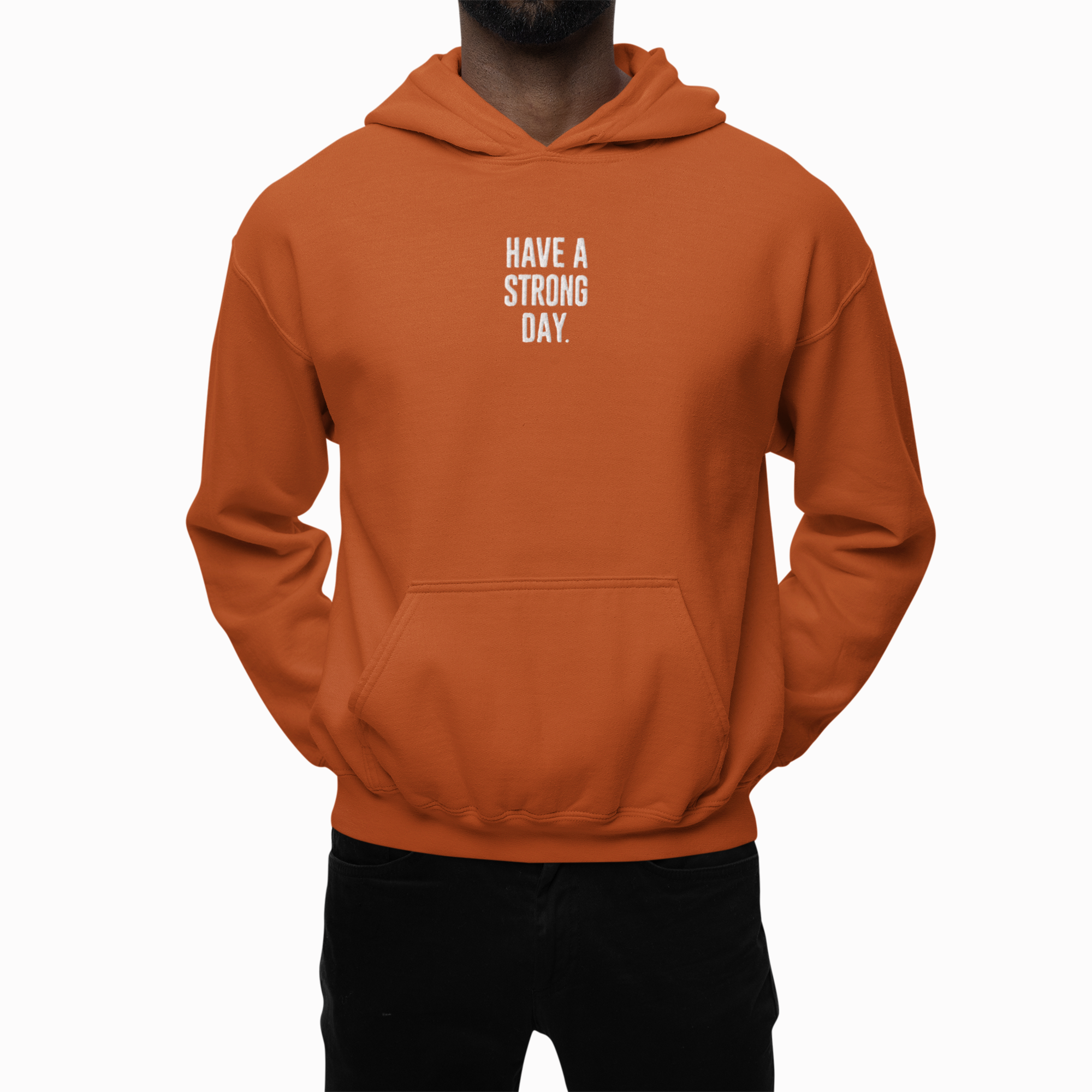 Premium Embroidered Testimony Hoodie - Clay