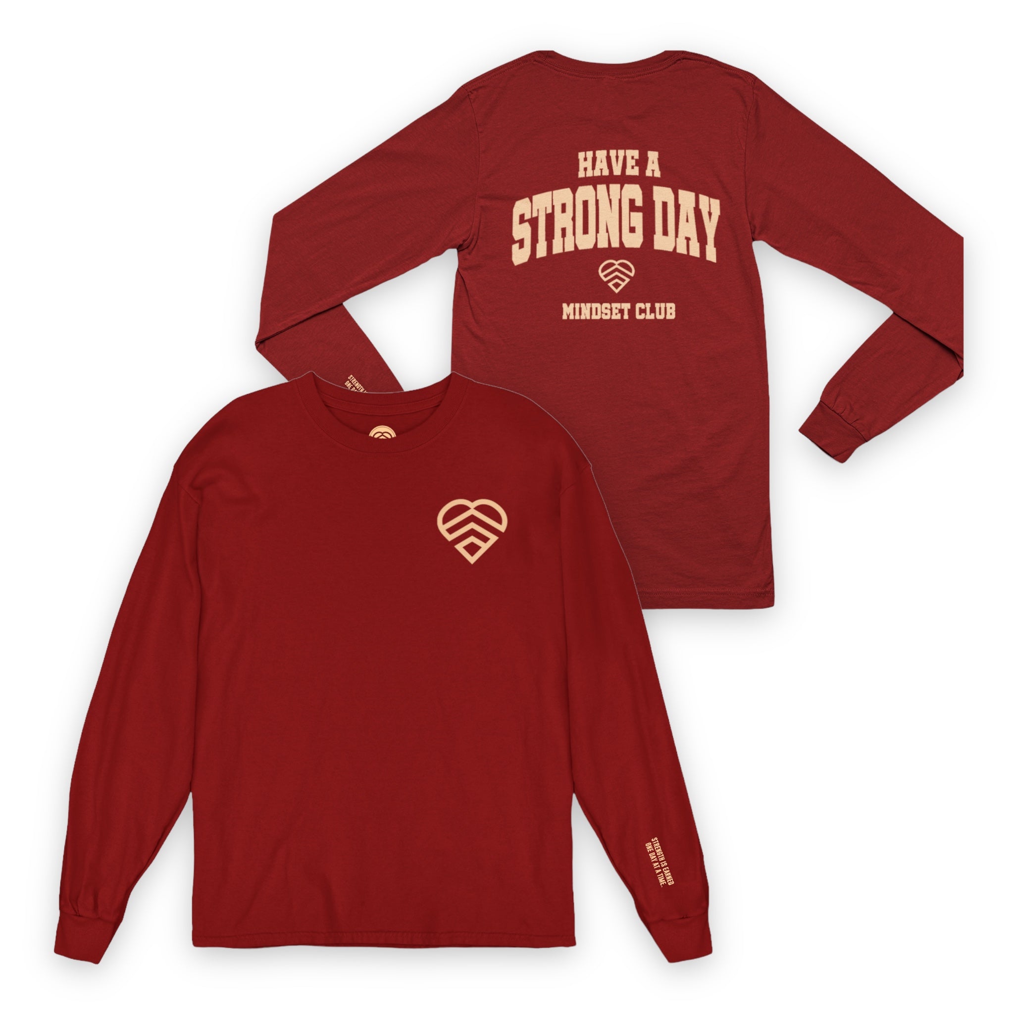 Mindset Club Long Sleeve Logo Shirt - Maroon