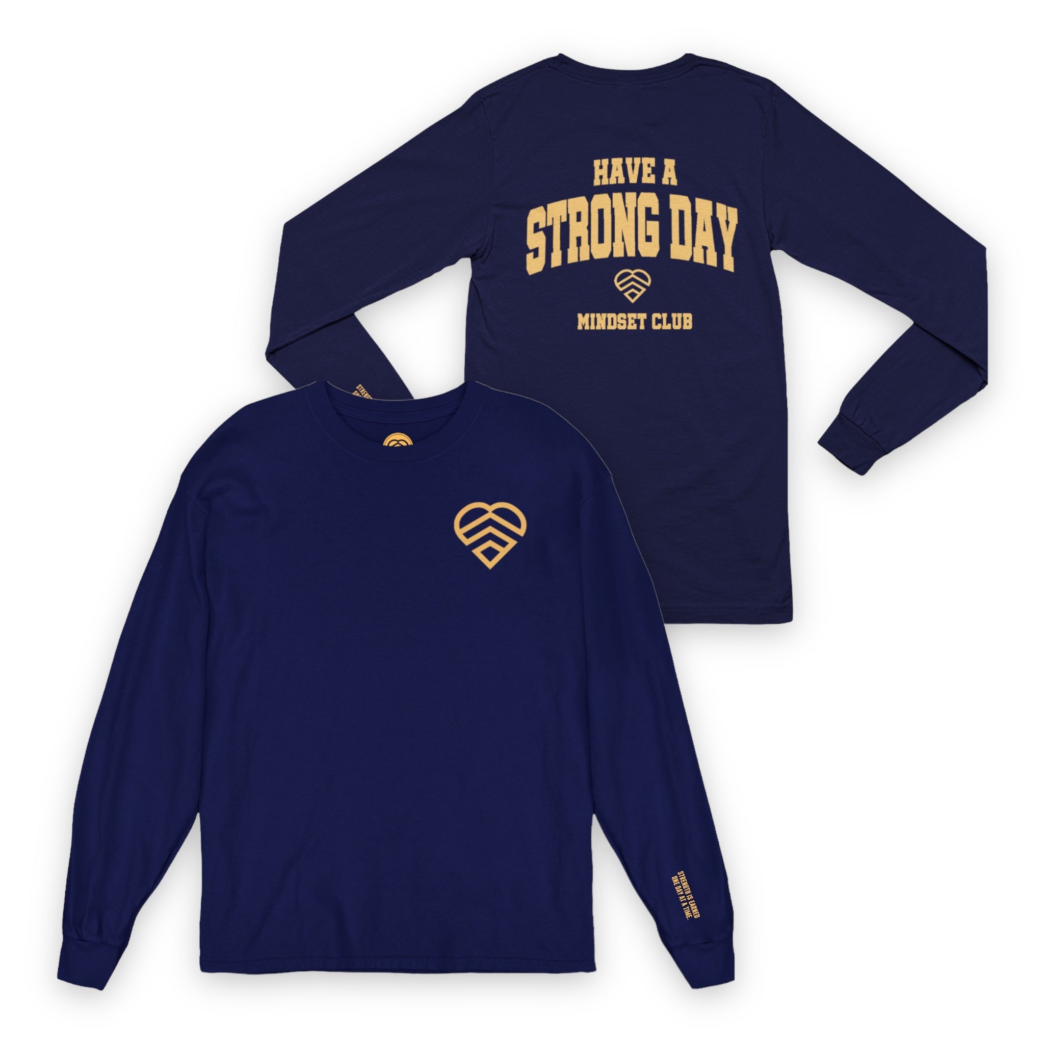 Mindset Club Long Sleeve Logo Shirt - Navy