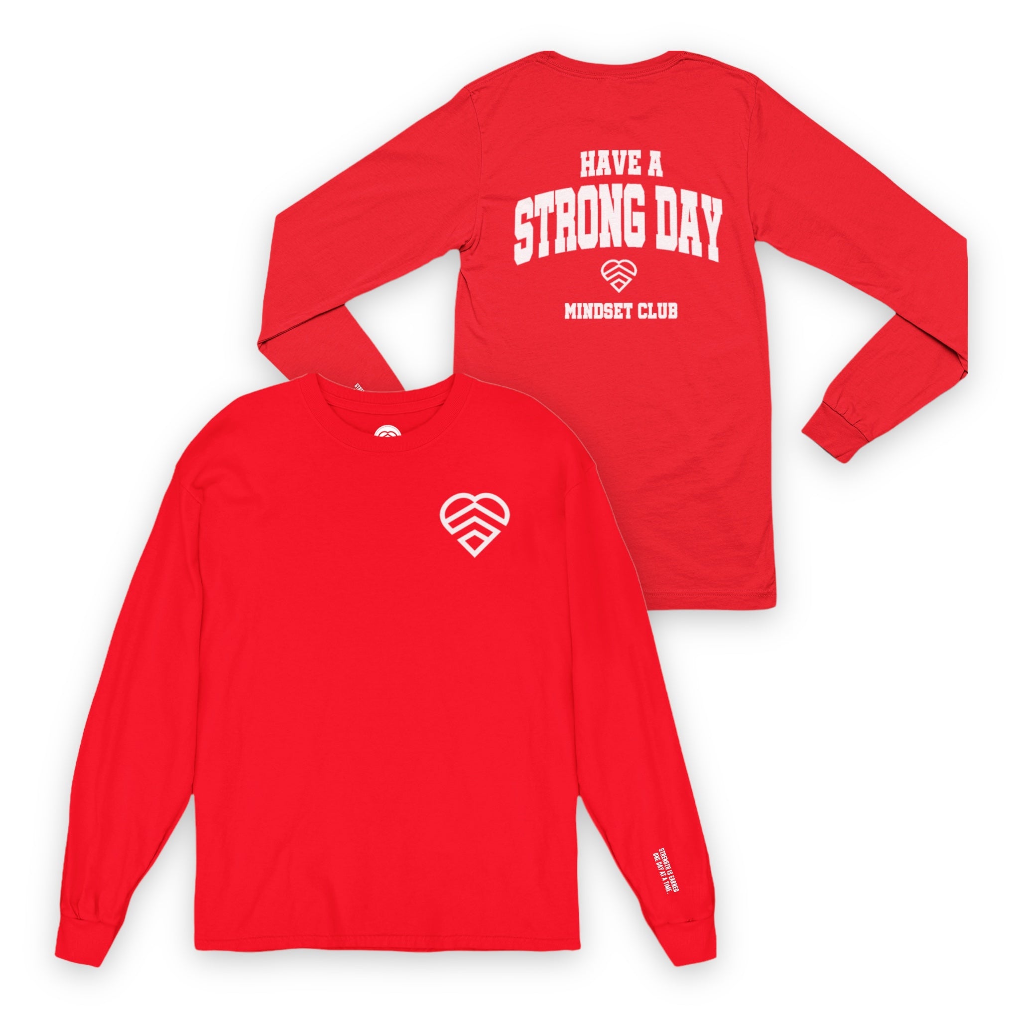 Mindset Club Long Sleeve Logo Shirt - Red