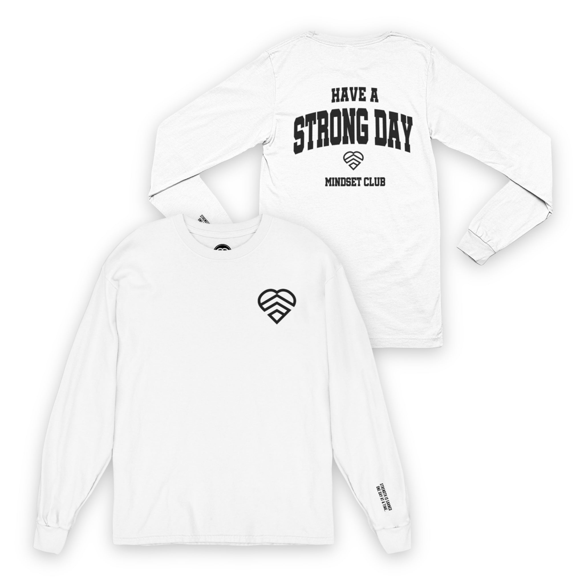Mindset Club Long Sleeve Logo Shirt - White