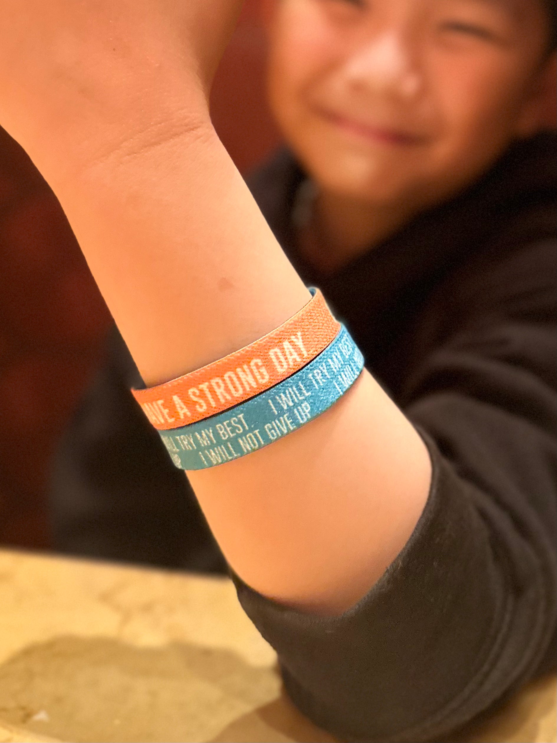 "I Will Try My Best. I Will Not Give Up." | Youth Reversible Wristband