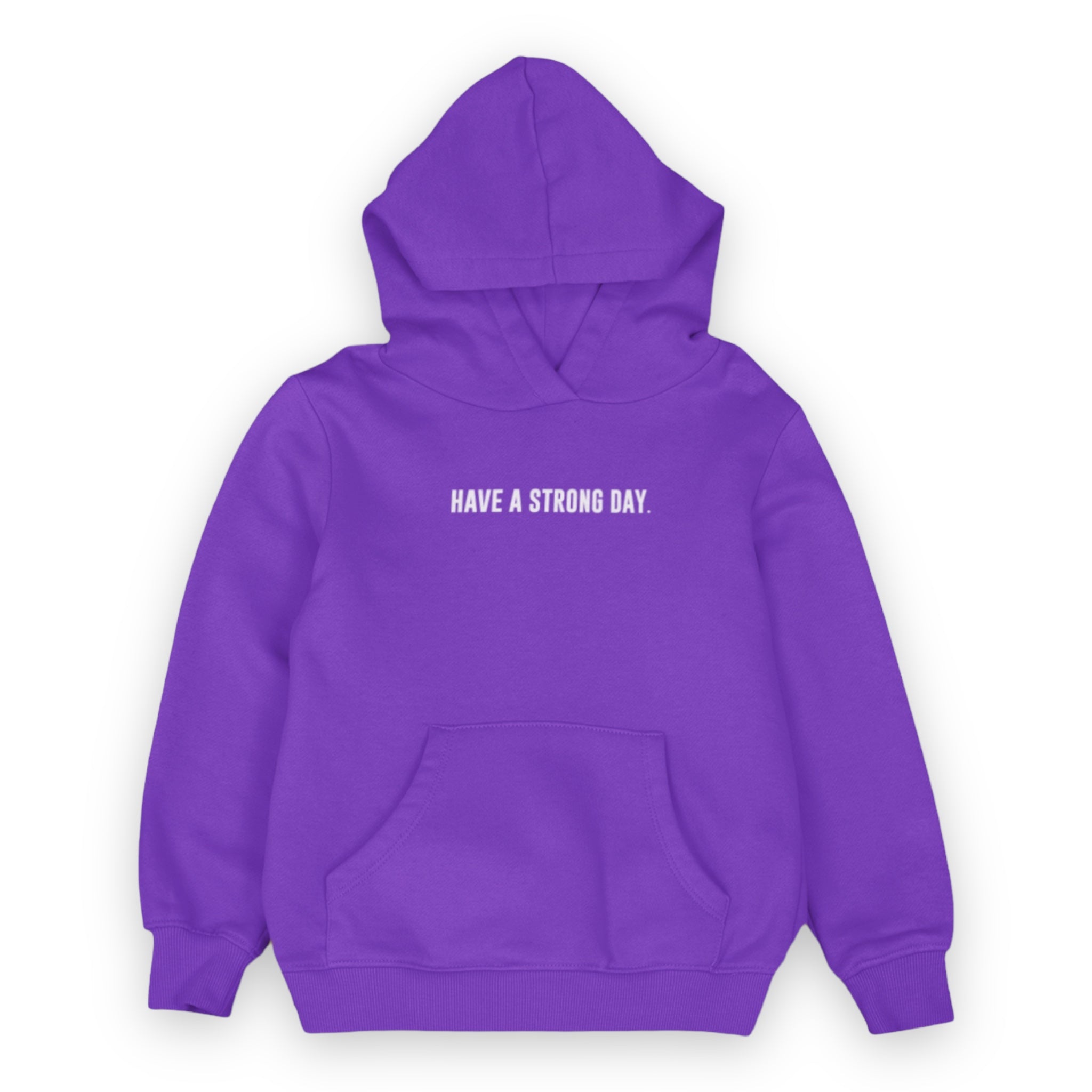 Youth Slogan Statement Hoodie - Purple