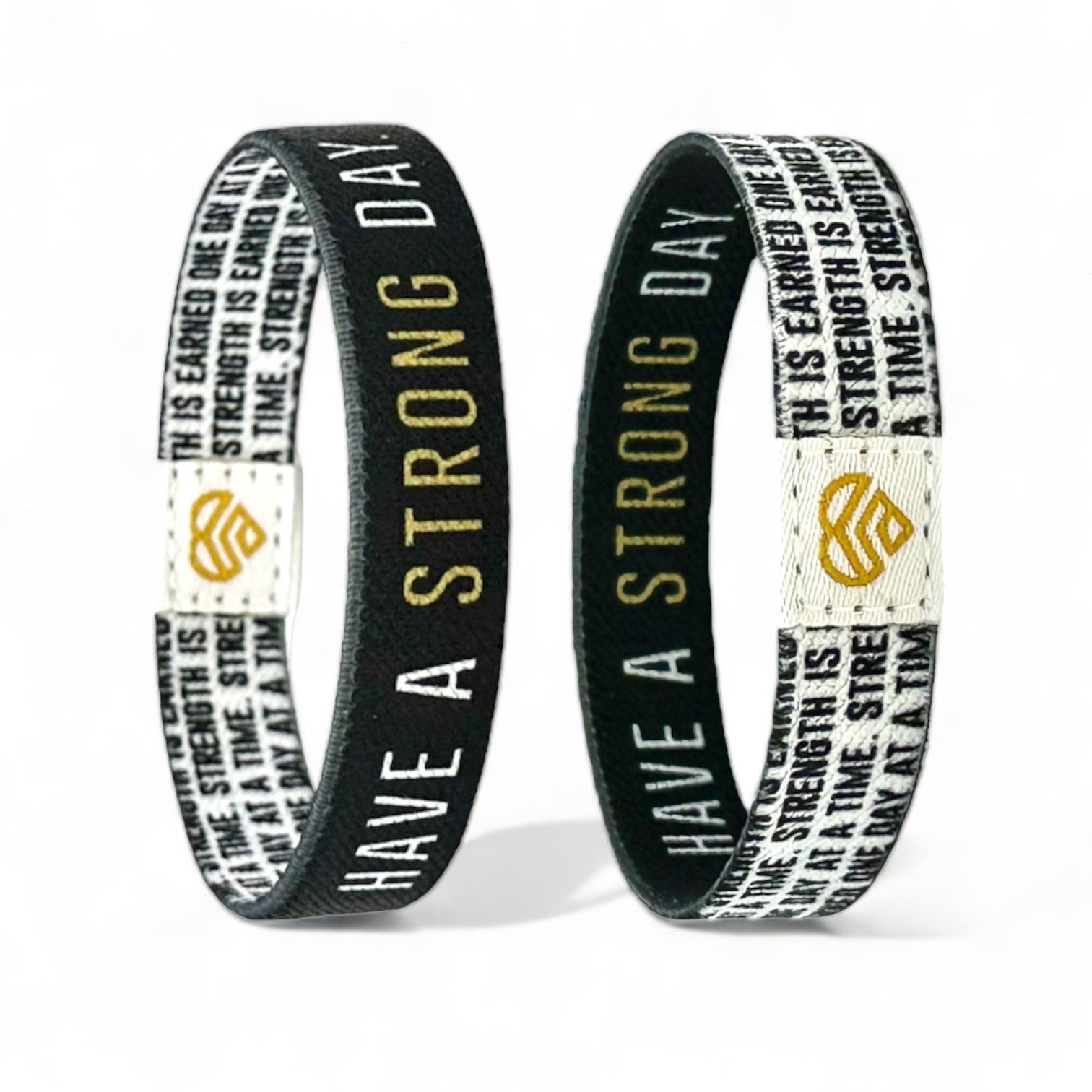 Classic "Strength is earned one day at a time." | Adult Reversible Wristband