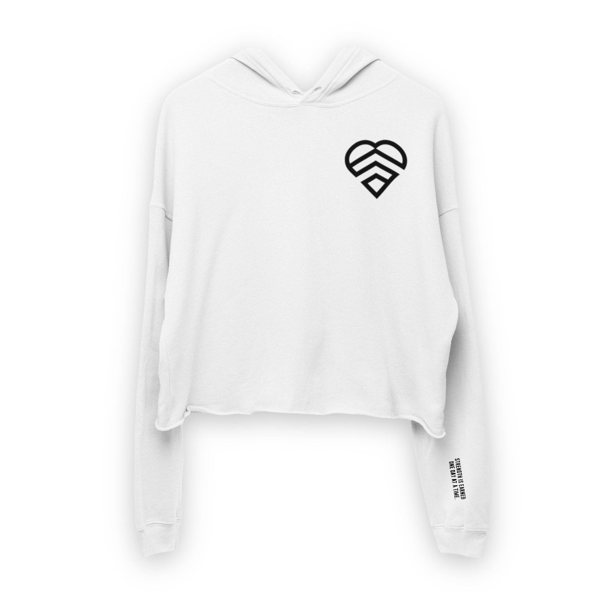 Women's Mindset Club Crop Logo Hoodie - White