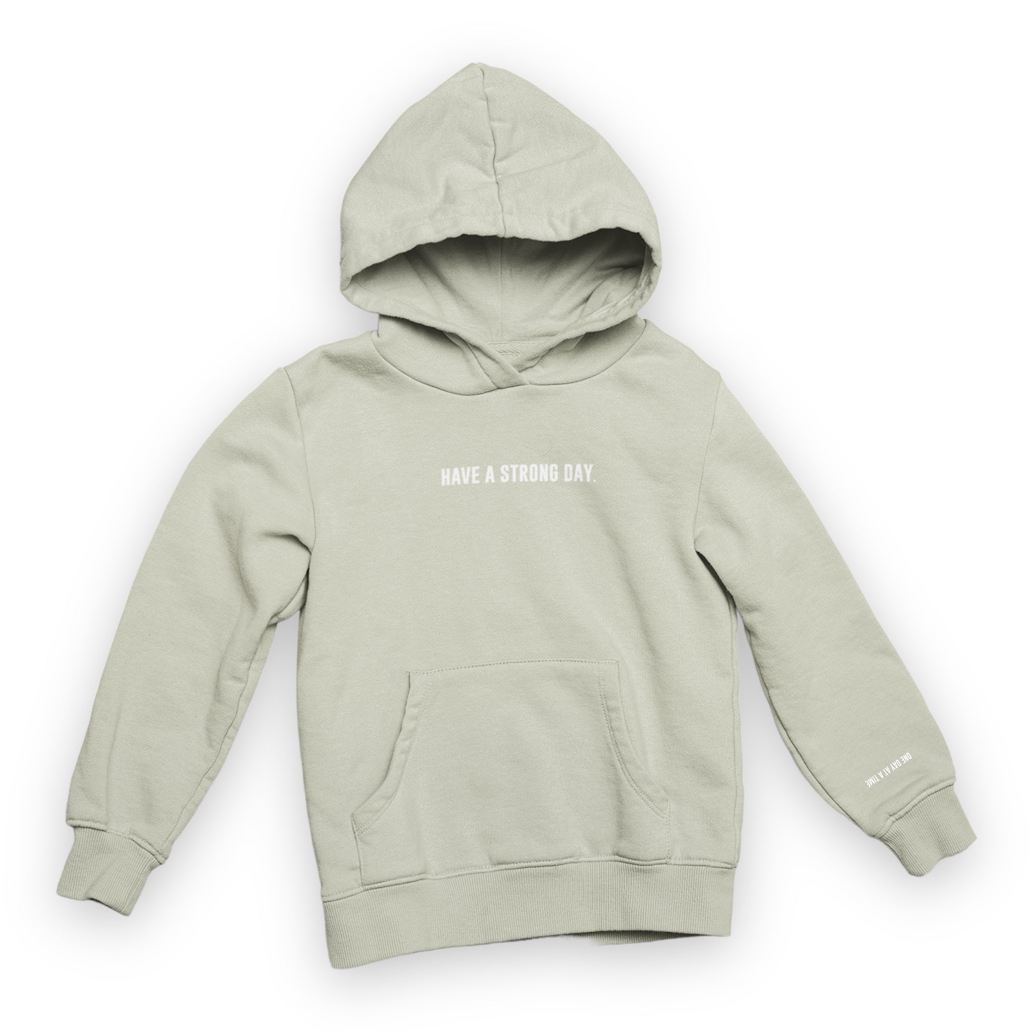 Slogan Statement Hoodie - Frosty Green