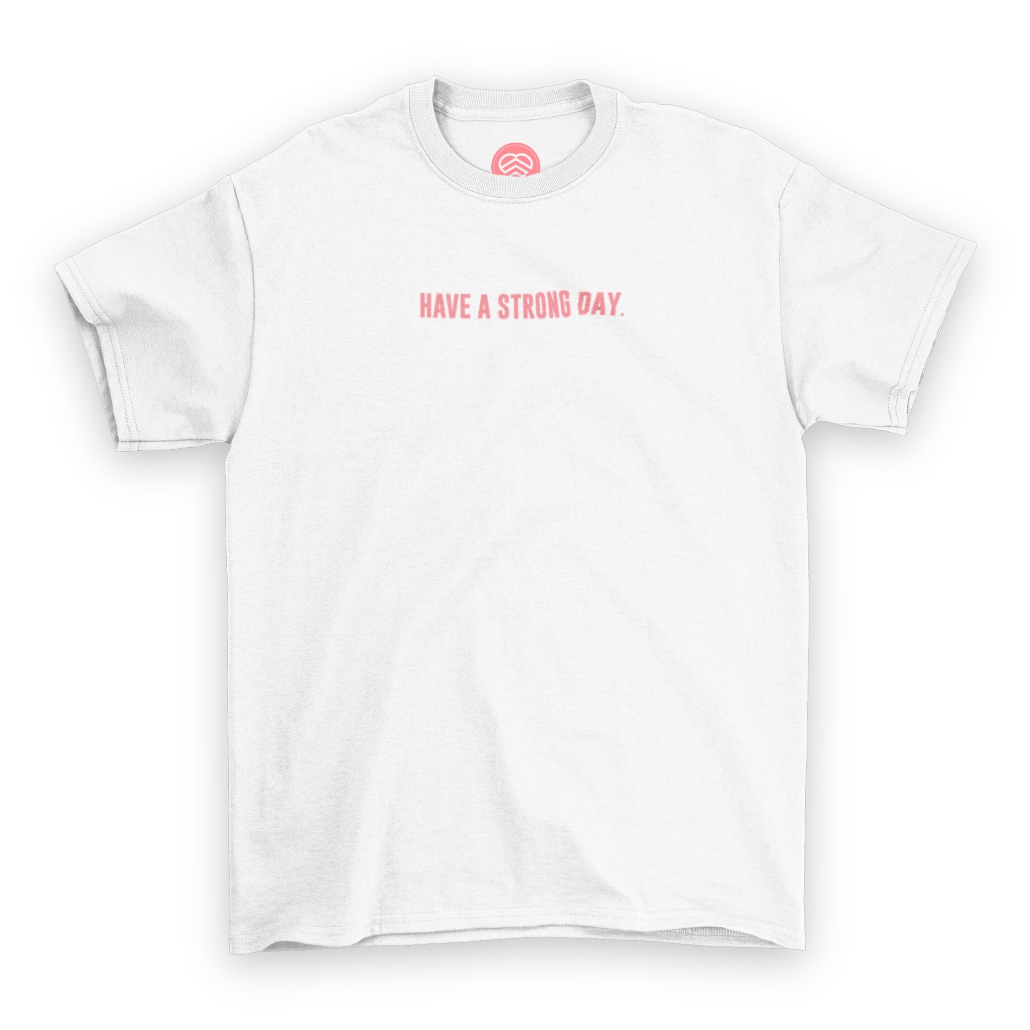 Slogan Line Shirt - White & Pink