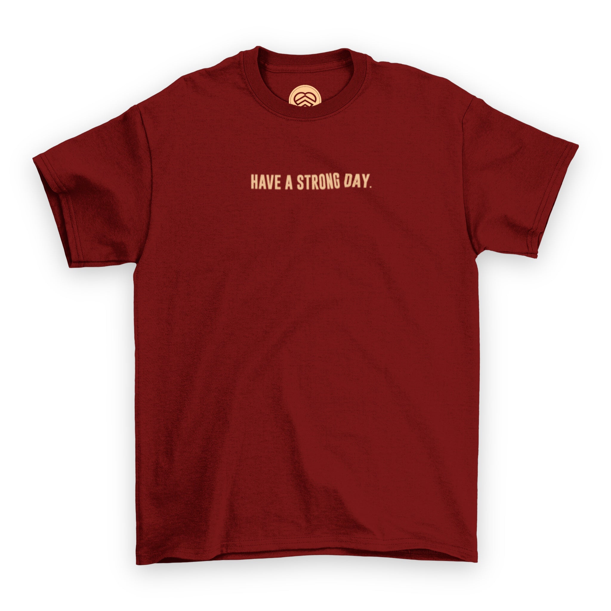 Slogan Line Shirt - Maroon