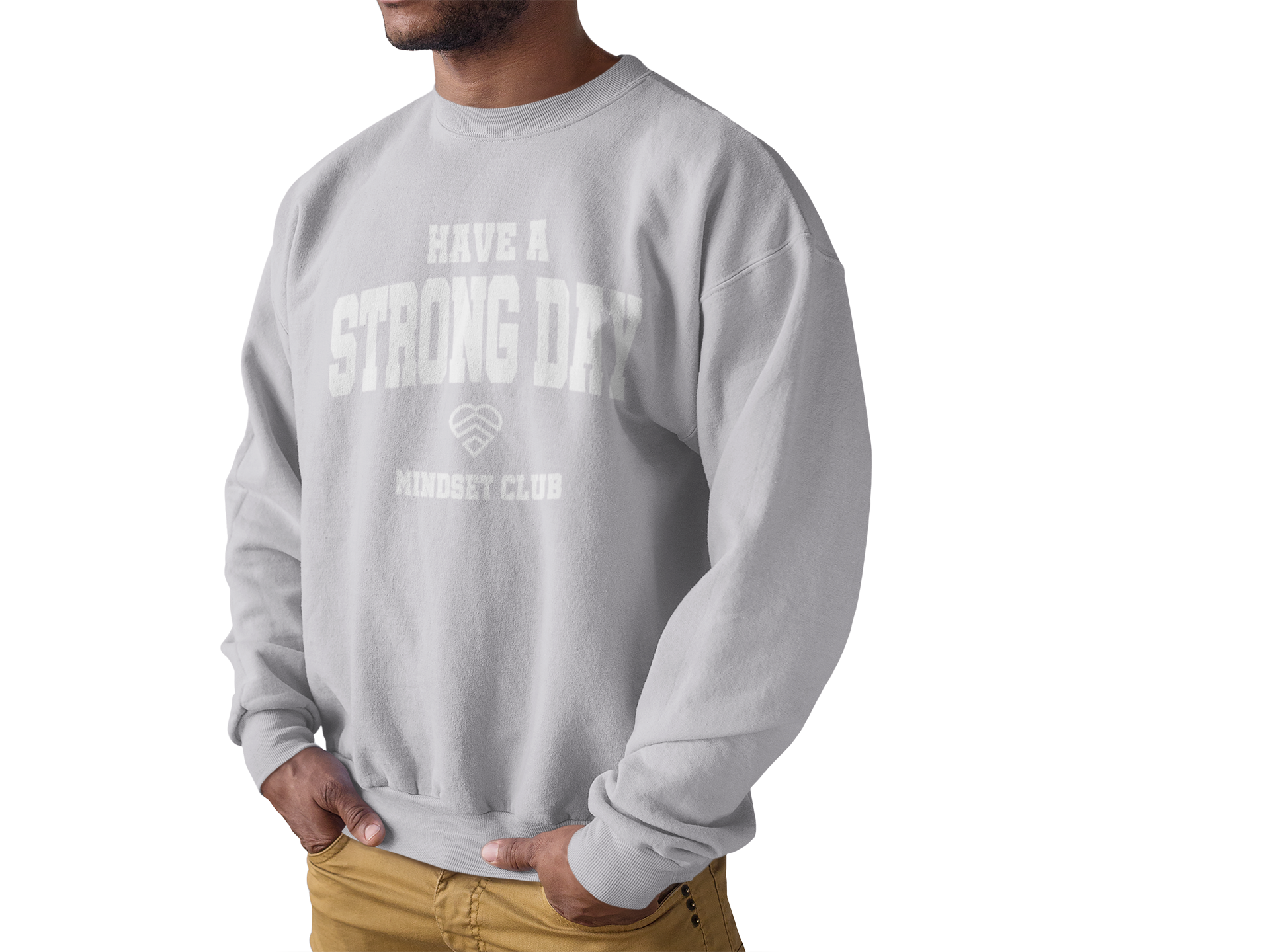 Mindset Club Statement Crewneck - Heather Grey