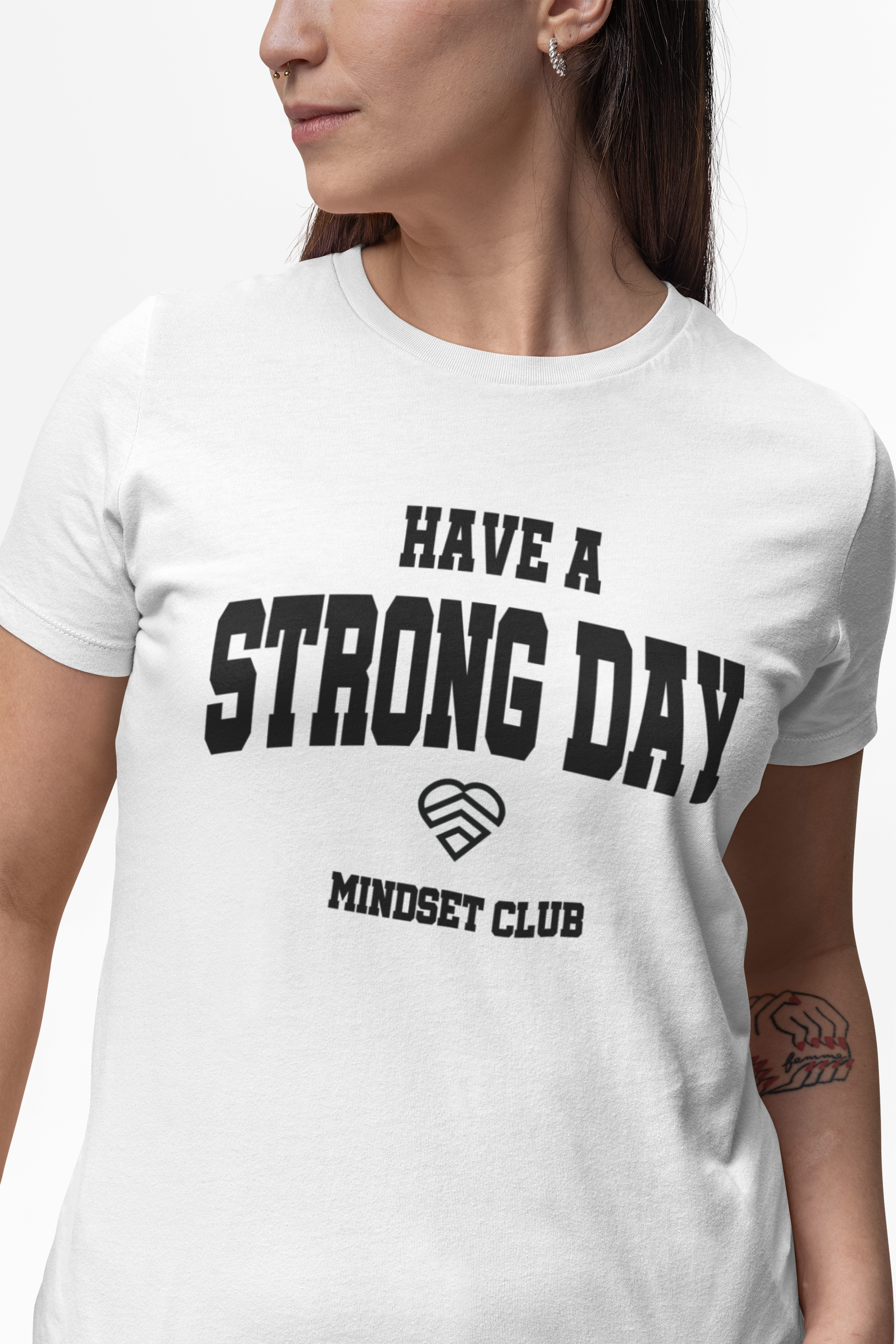 Mindset Club Statement Shirt - White & Black