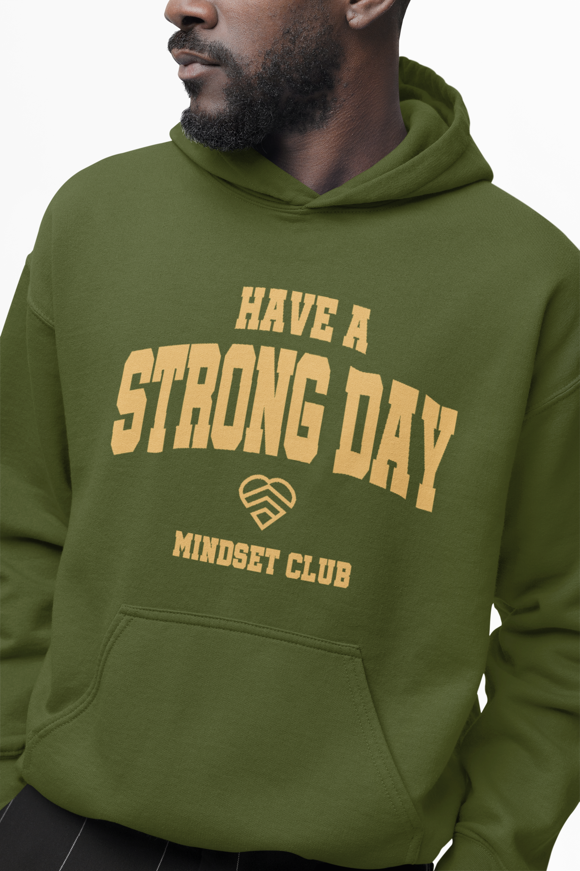 Mindset Club Statement Hoodie - Army