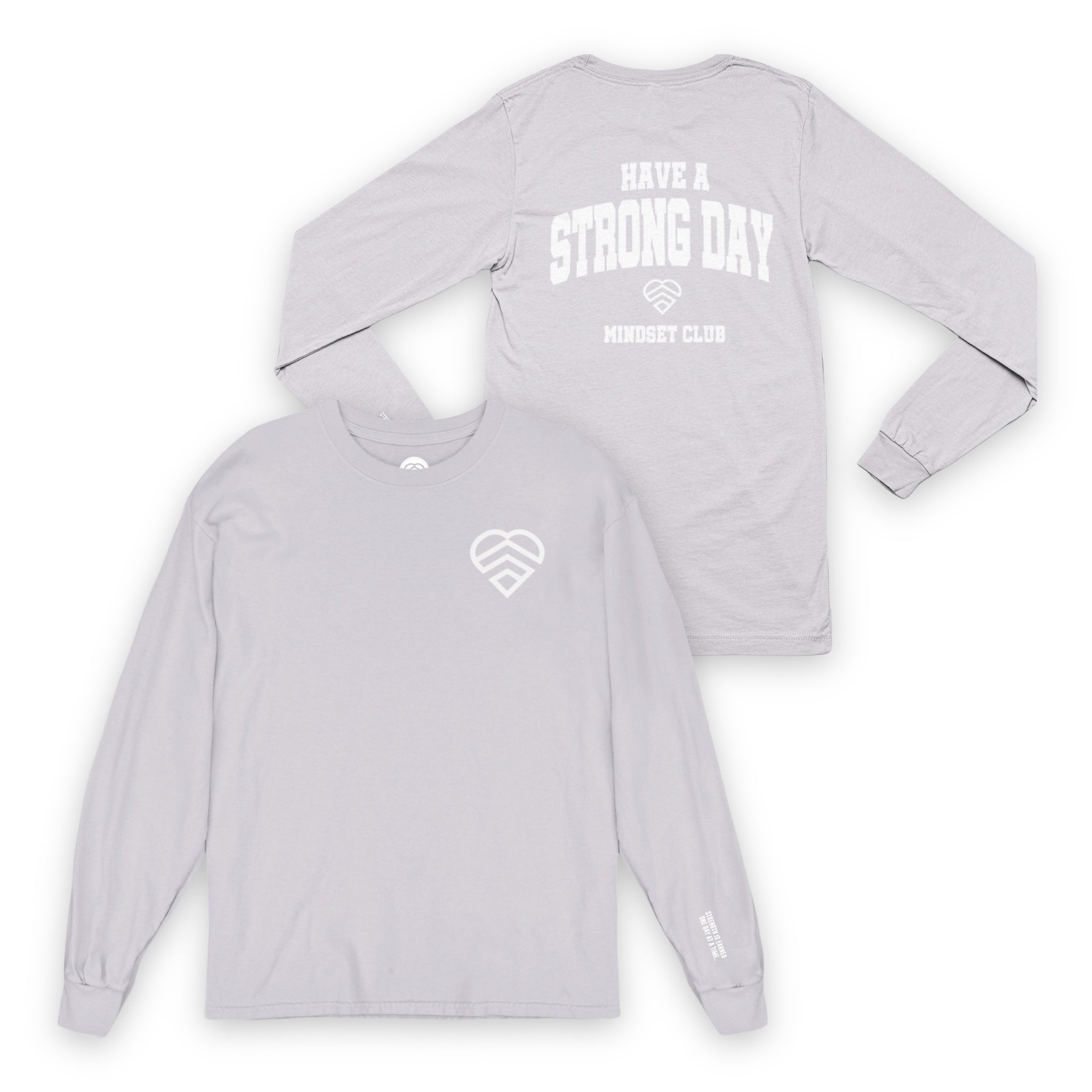 Mindset Club Long Sleeve Logo Shirt - Heather Grey