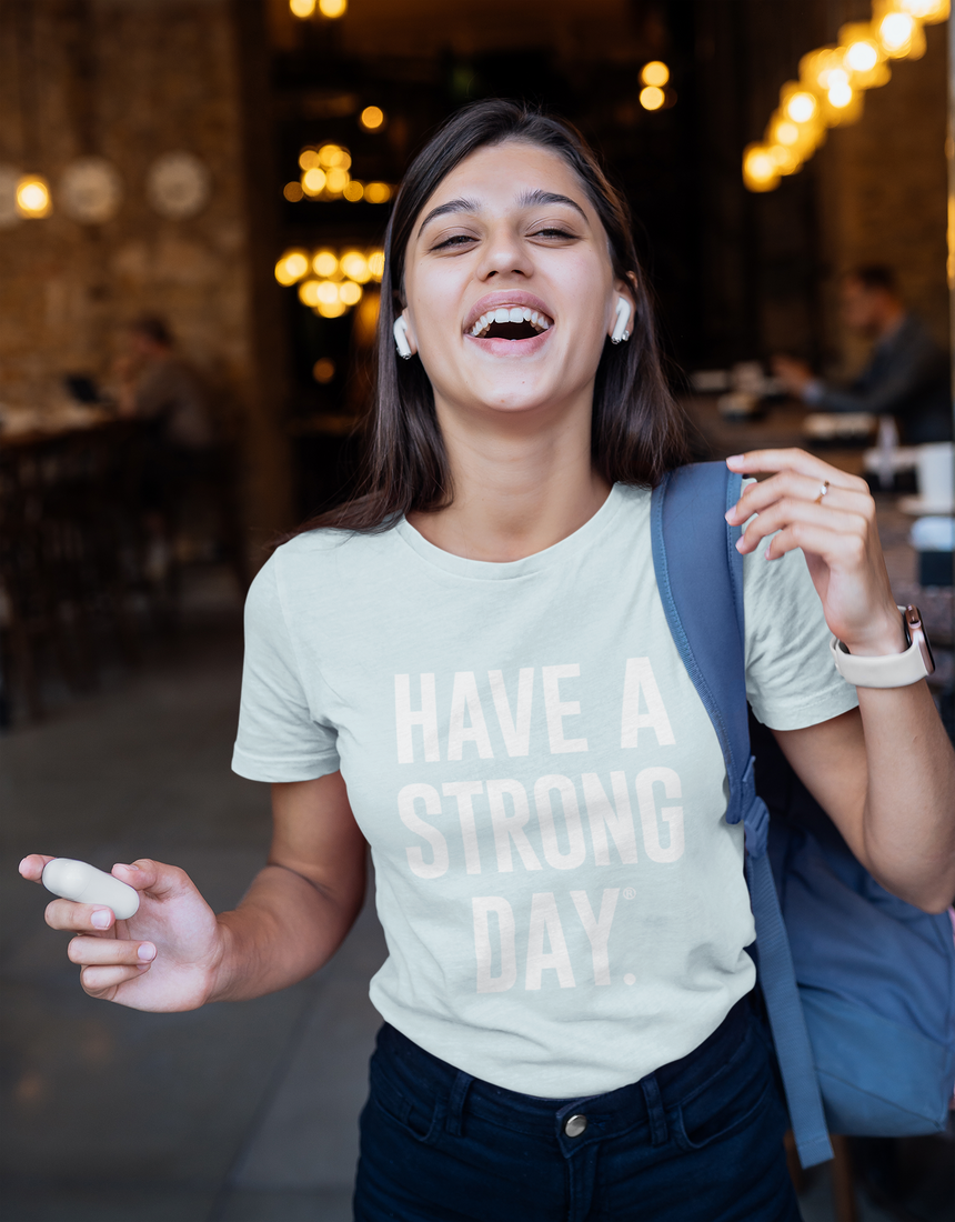 ICE BLUE STATEMENT SHIRT | HAVE A STRONG DAY.