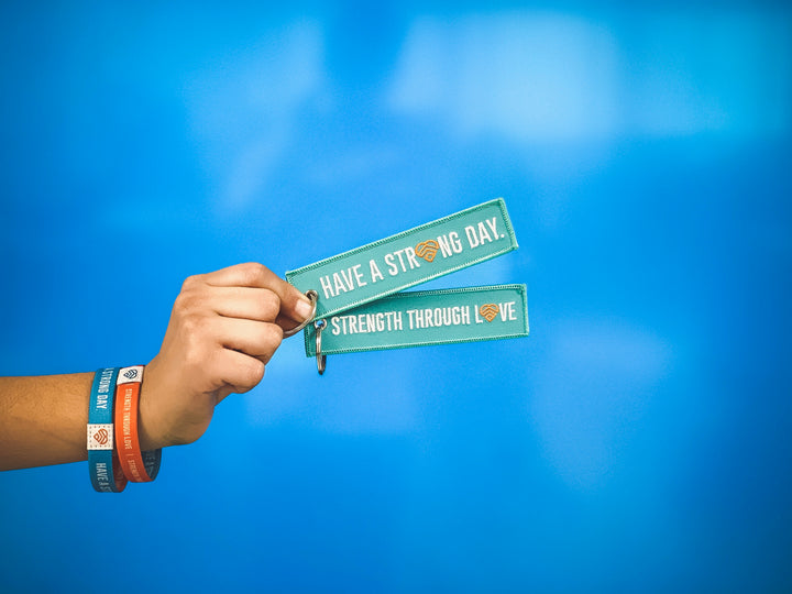 HAVE A STRONG DAY. | MENTAL HEALTH | FLIGHT KEYCHAIN - LOVE, ANXIETY, DEPRESSION, SELF-CARE - HAVE A STRONG DAY. 