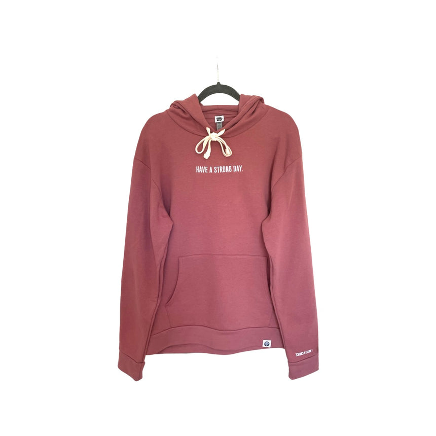 MAUVE EMBROIDERED HOODIE | HAVE A STRONG DAY.