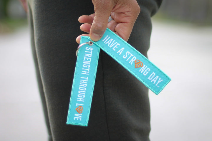 HAVE A STRONG DAY. | MENTAL HEALTH | FLIGHT KEYCHAIN - LOVE, ANXIETY, DEPRESSION, SELF-CARE - HAVE A STRONG DAY. 