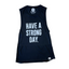 BLACK MUSCLE TANK | HAVE A STRONG DAY.
