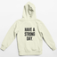CREAM LOGO HOODIE | HAVE A STRONG DAY.
